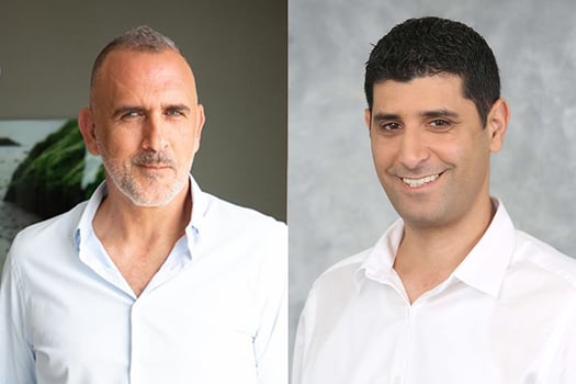 מימין: ירון שמאי, צילום: סיון פרג׳; נדב אמסלם, מנכ״ל גולן טלקום, צילום: תומר קצב